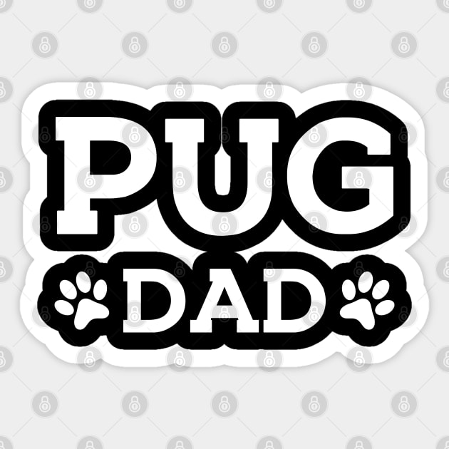 Pug Dad - Pug Dog Dad Sticker by KC Happy Shop